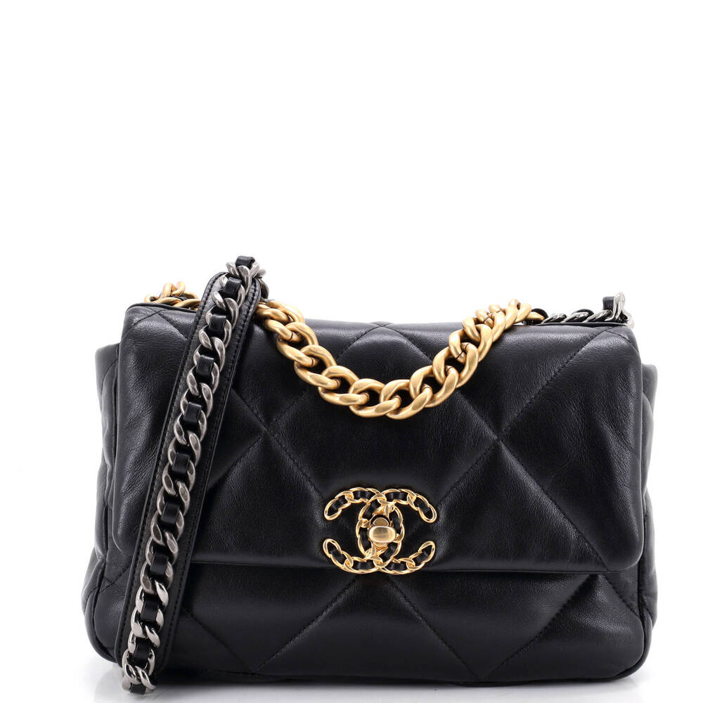 Chanel Medium 19 Flap Bag Quilted Leather